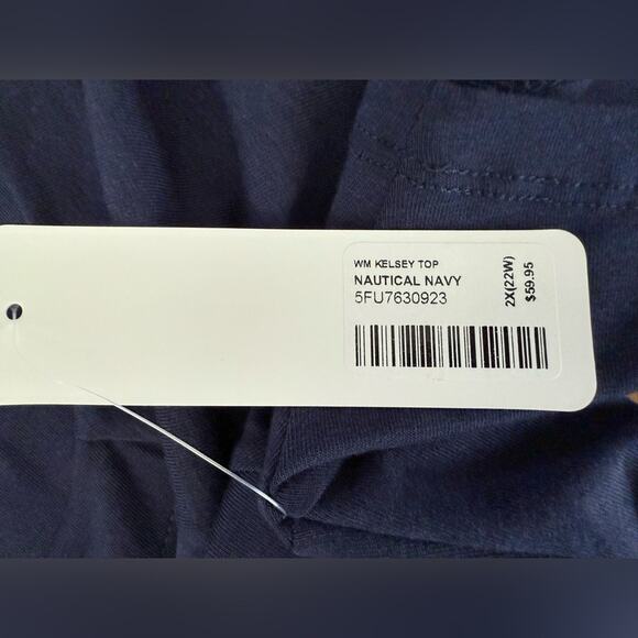 NWT Soft Surroundings Kelsey Top Nautical Navy Size 2X (22W) - Picture 8 of 9